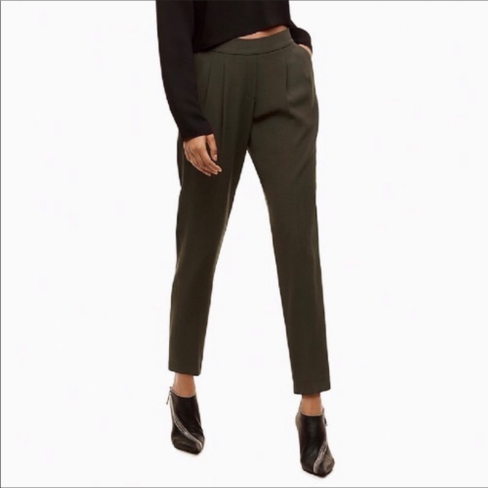 Aritzia Babaton Cohen Pants- Olive Green- Size 4